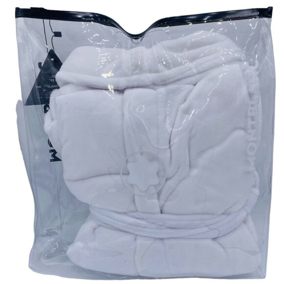 Montblanc Unisex Bath Robe in White, One Size - NEW - Picture 3 of 8